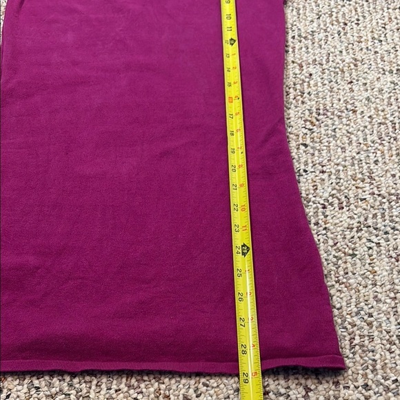 NY & Co Magenta 3/4 Sleeve Top With Square Neckline XS - Picture 6 of 8